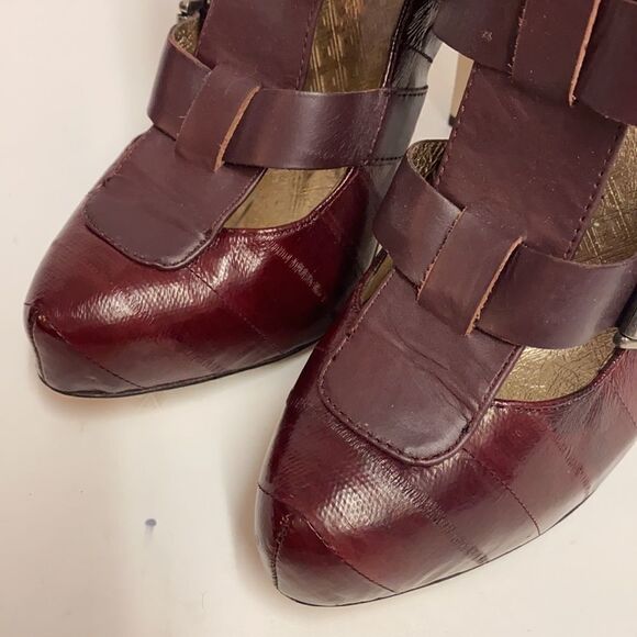 Dolce Vita Ostrich leather gladiator platform heels size 7 A9 - Picture 4 of 12